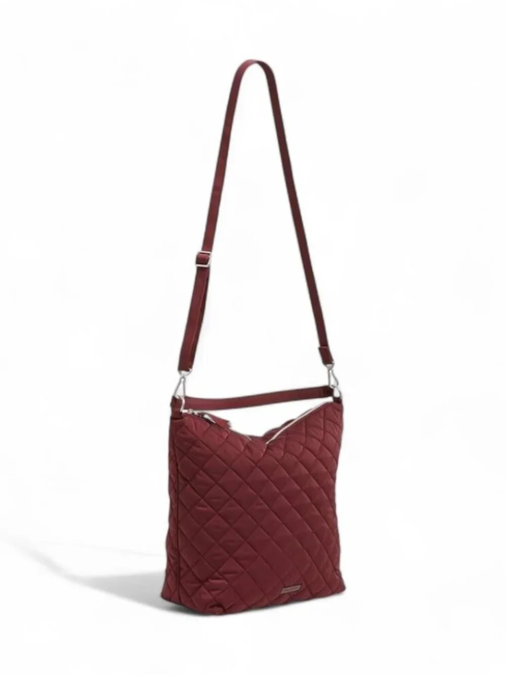 Vera Bradley Slouchy Oversize Hobo Crossbody Purse Bag Quilted Raisin NWT